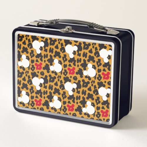 Minnie Mouse  Leopard Pattern Metal Lunch Box