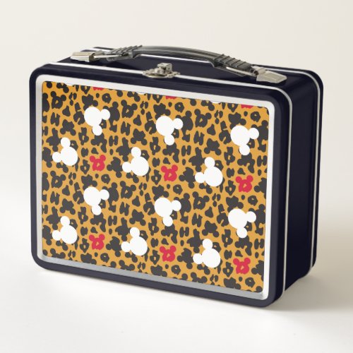 Minnie Mouse  Leopard Pattern Metal Lunch Box