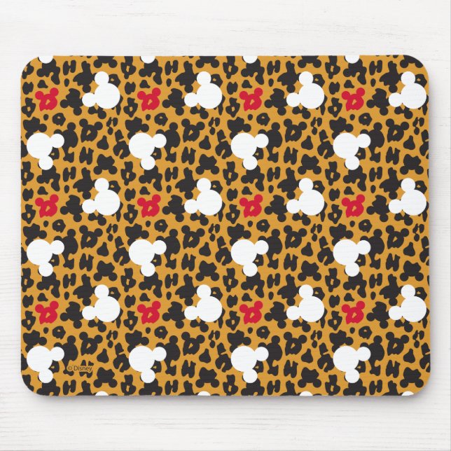 Minnie Mouse | Leopard Pattern Mouse Pad (Front)
