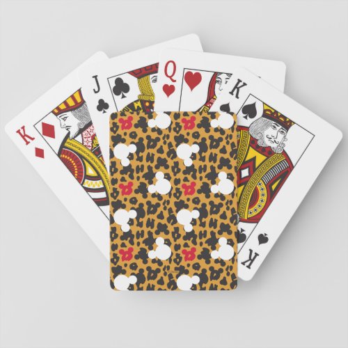 Minnie Mouse  Leopard Pattern Poker Cards