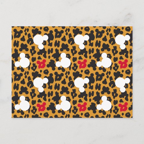 Minnie Mouse  Leopard Pattern Postcard