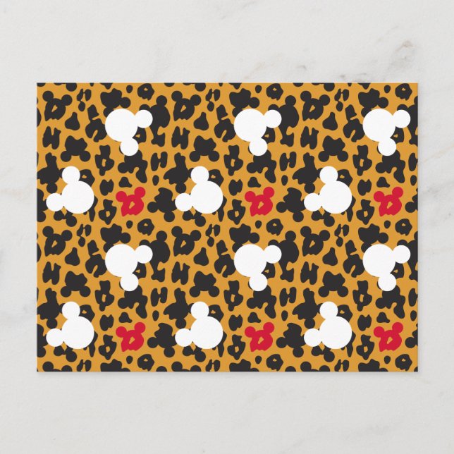 Minnie Mouse | Leopard Pattern Postcard (Front)