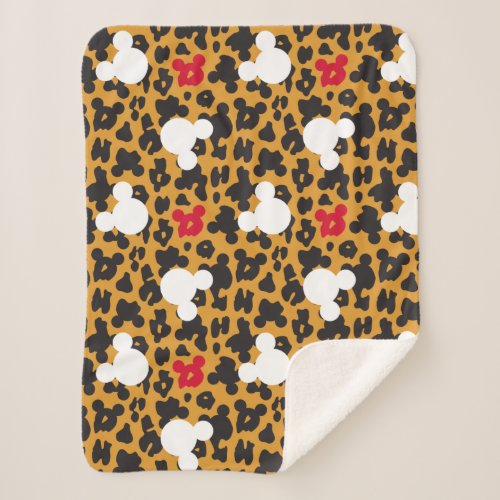 Minnie Mouse  Leopard Pattern Sherpa Blanket