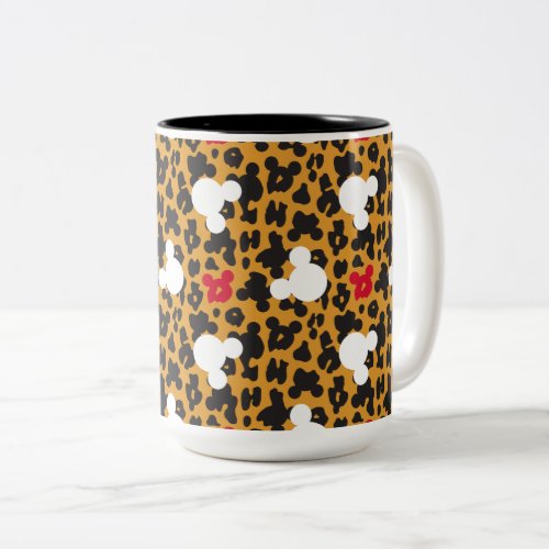 Minnie Mouse  Leopard Pattern Two_Tone Coffee Mug