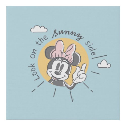 Minnie Mouse  Look on the Sunny Side Faux Canvas Print