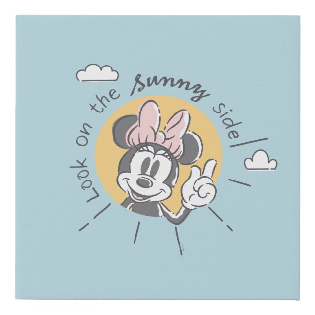 Minnie Mouse | Look on the Sunny Side Faux Canvas Print (Front)