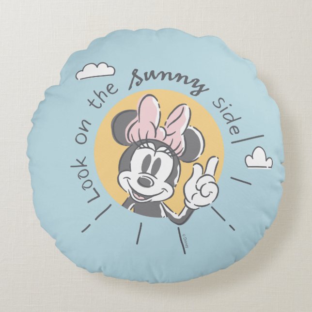 Minnie Mouse | Look on the Sunny Side Round Pillow (Front)