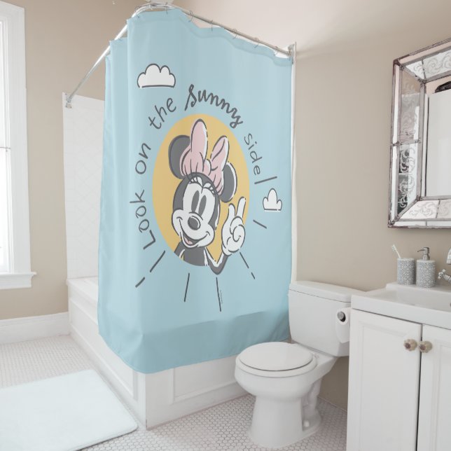 Minnie Mouse | Look on the Sunny Side Shower Curtain (In Situ)