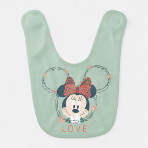Minnie Mouse Love Bib