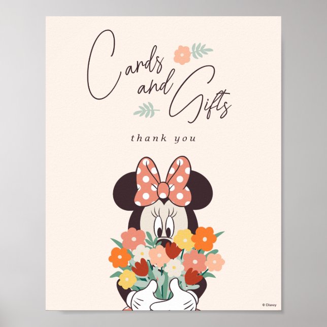 Minnie Mouse Love is in Bloom Bridal Shower Gifts Poster (Front)