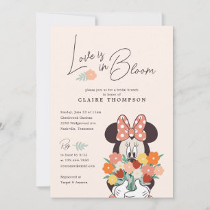 Minnie Mouse   Love is in Bloom Brunch Shower Invitation
