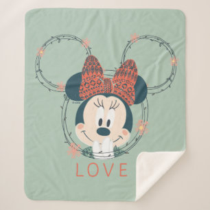 Minnie Mouse   Love Sherpa Blanket