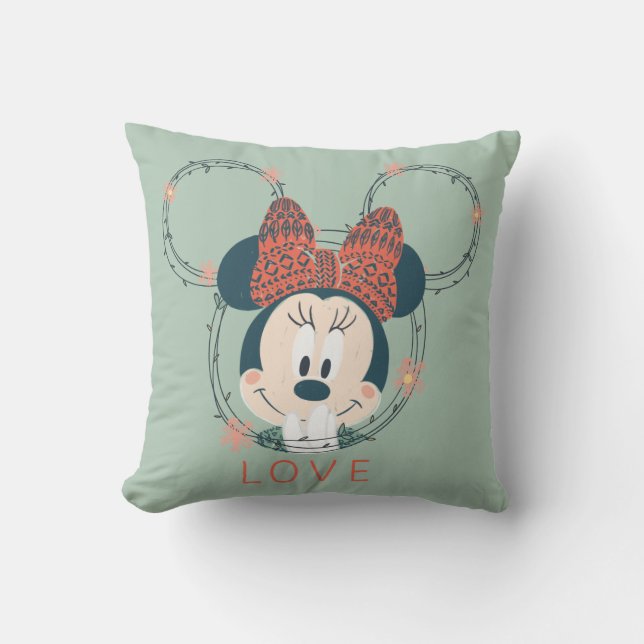 Minnie Mouse | Love Throw Pillow (Front)