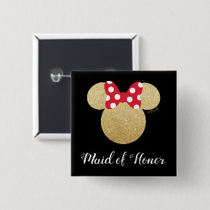 Minnie Mouse Maid of Honor   Bridal Shower Button