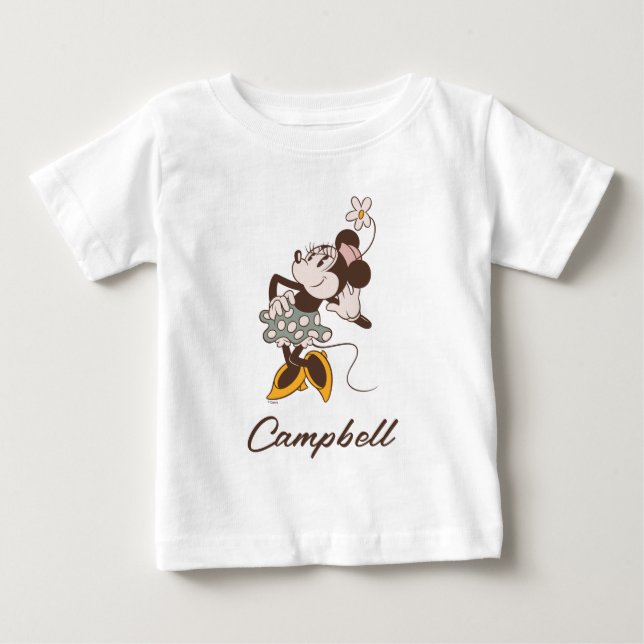 Minnie Mouse | Minnie | Add Your Name Baby T-Shirt (Front)