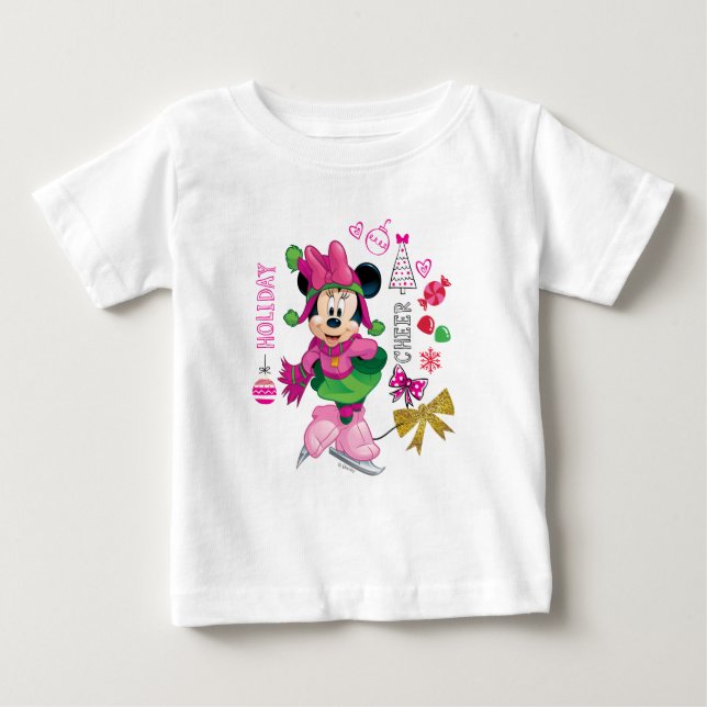 Minnie Mouse | Minnie Holiday Cheer Baby T-Shirt (Front)