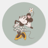 Minnie Mouse | Minnie Strikes a Pose Classic Round Sticker (Front)