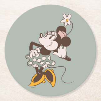 Minnie Mouse | Minnie Strikes a Pose Round Paper Coaster