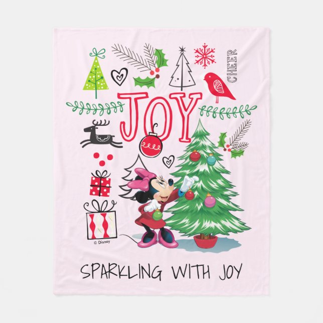 Minnie Mouse | Minnie's Christmas Joy Fleece Blanket (Front)