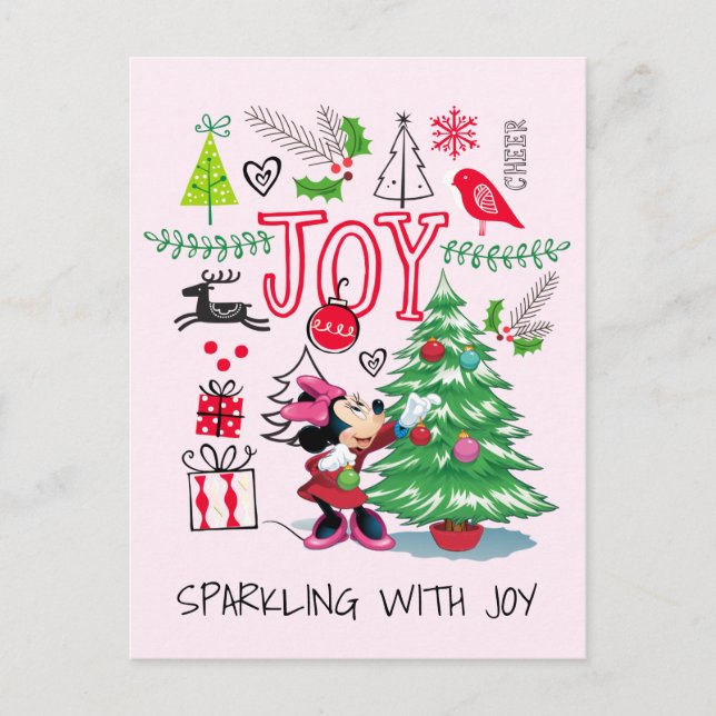 Minnie Mouse | Minnie's Christmas Joy Holiday Postcard (Front)