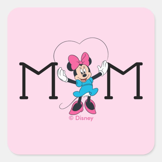 Minnie Mouse - Mom, I Love You This Much! Square Sticker (Front)