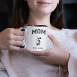Minnie Mouse Mom with Date  Mug<br><div class="desc">Celebrate your love for Disney and motherhood with this charming Minnie Mouse mug. Featuring Minnie’s iconic silhouette and customizable with a special date,  this mug is a perfect keepsake for moms who adore Minnie’s timeless charm. A thoughtful gift or personal treat,  it adds a magical touch to every sip.</div>