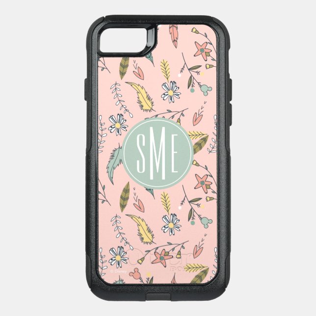 Minnie Mouse | Monogram Adventures Await Pattern Otterbox iPhone Case (Back)