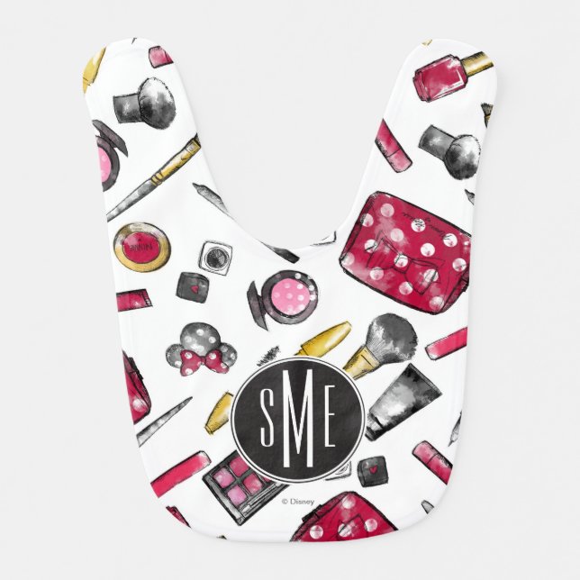 Minnie Mouse | Monogram #what'sinmypurse Pattern Bib (Front)