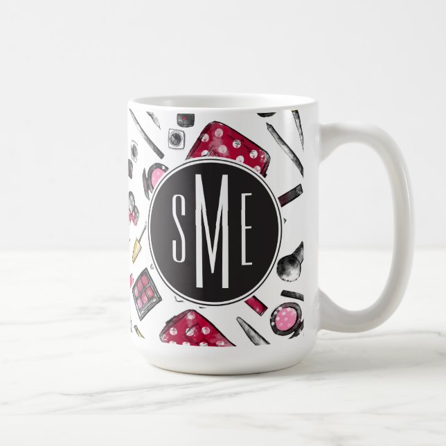 Minnie Mouse | Monogram #what'sinmypurse Pattern Coffee Mug (Right)