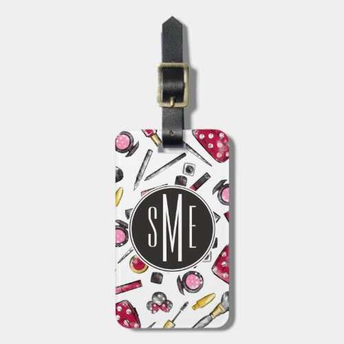 Minnie Mouse  Monogram whatsinmypurse Pattern Luggage Tag