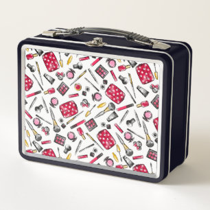 Minnie Mouse   Monogram #what'sinmypurse Pattern Metal Lunch Box