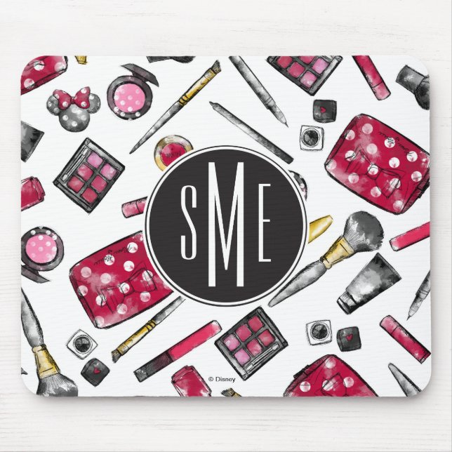 Minnie Mouse | Monogram #what'sinmypurse Pattern Mouse Pad (Front)