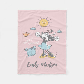 Minnie Mouse | Morning Wake Up | Add Your Name Fleece Blanket