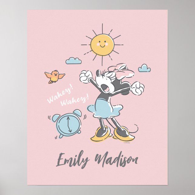 Minnie Mouse | Morning Wake Up | Add Your Name Poster (Front)