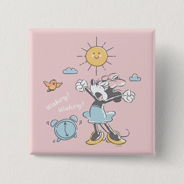 Minnie Mouse | Morning Wake Up Button (Front)