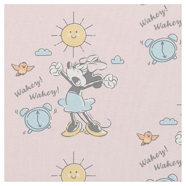 Minnie Mouse | Morning Wake Up Fabric (Close Up)