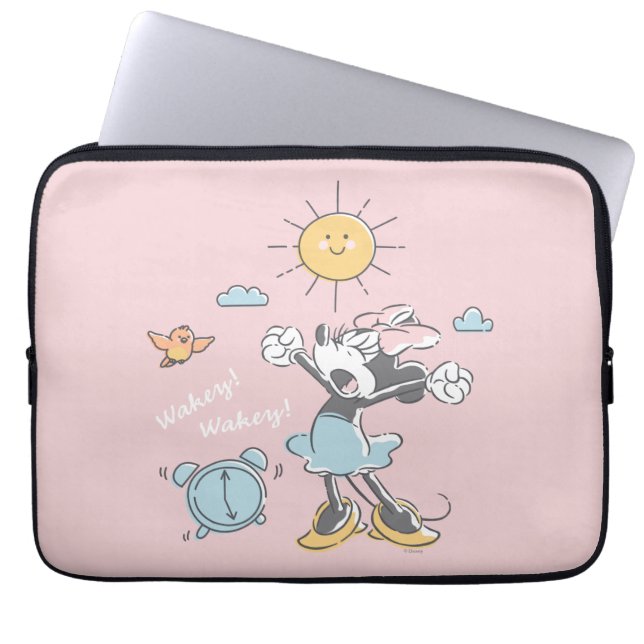 Minnie Mouse | Morning Wake Up Laptop Sleeve (Front)