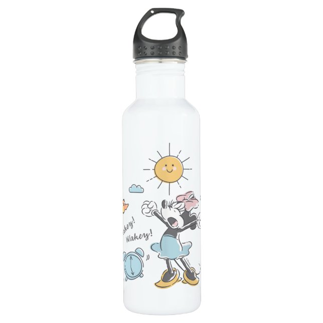Minnie Mouse | Morning Wake Up Stainless Steel Water Bottle (Front)