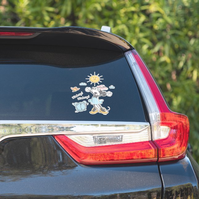 Minnie Mouse | Morning Wake Up Sticker (Car Side)