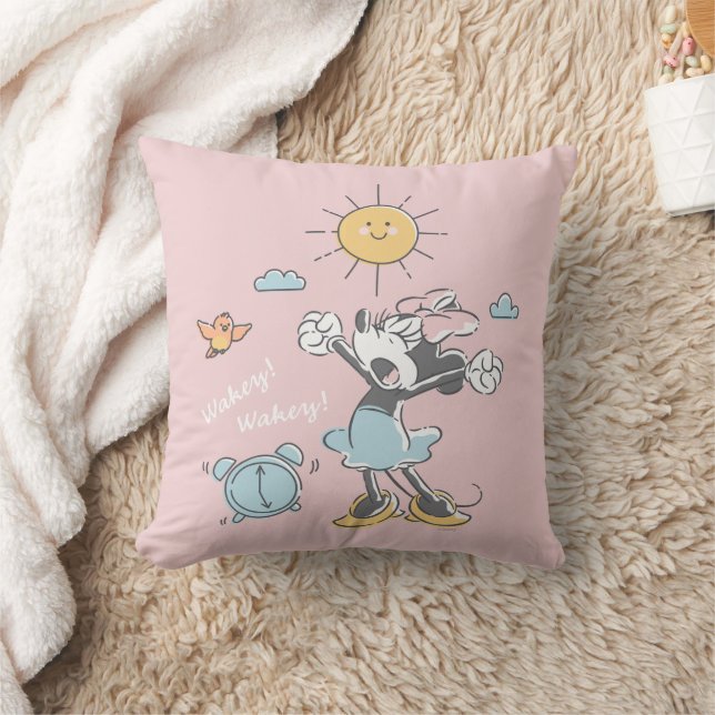 Minnie Mouse | Morning Wake Up Throw Pillow (Blanket)