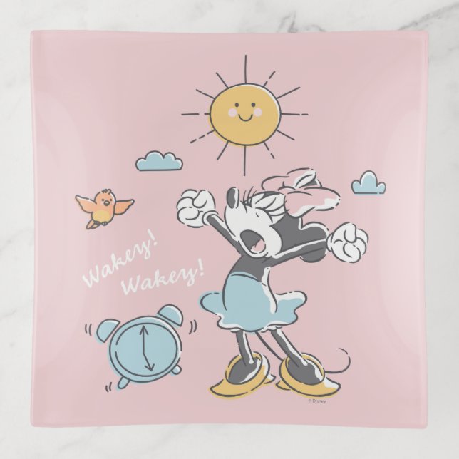Minnie Mouse | Morning Wake Up Trinket Tray (Front)
