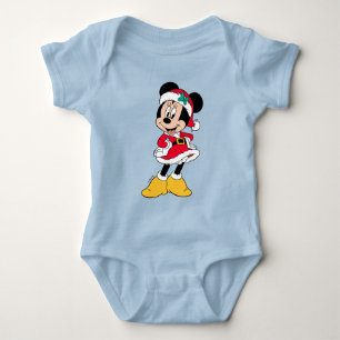 Minnie Mouse Mrs. Claus Outfit Baby Bodysuit