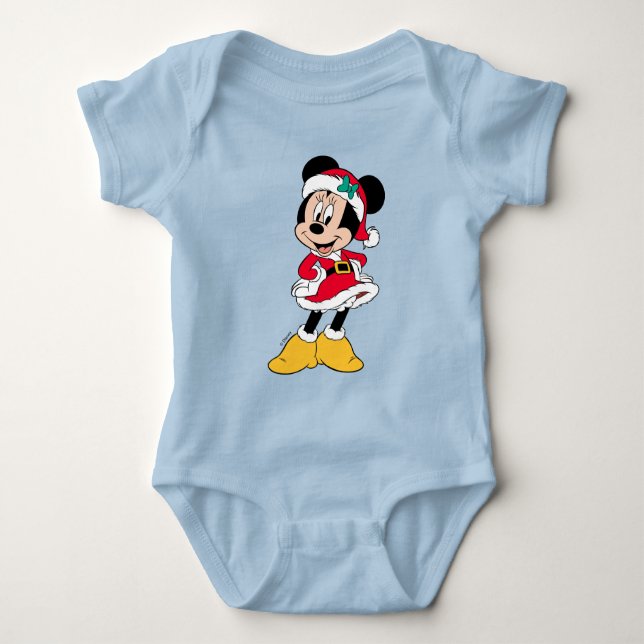 Minnie Mouse | Mrs. Claus Outfit Baby Bodysuit (Front)