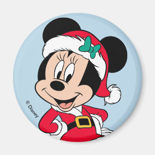 Minnie Mouse   Mrs. Claus Outfit Magnet