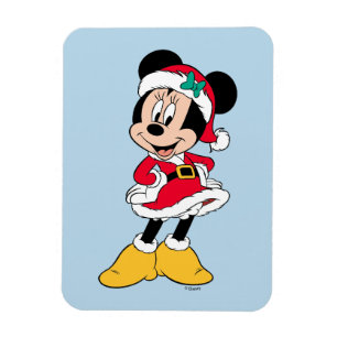 Minnie Mouse Mrs. Claus Outfit Magnet
