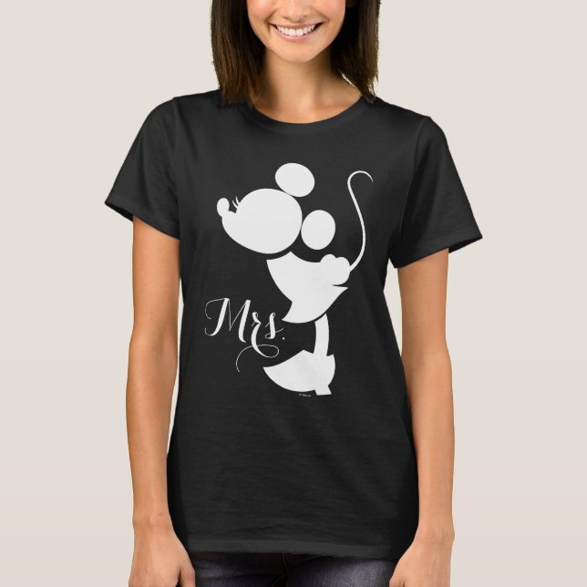 Minnie Mouse Mrs. Wedding Silhouette  T-Shirt (Front)