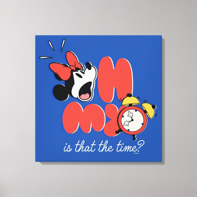 Minnie Mouse Oh My Is That the Time Canvas Print (Front)