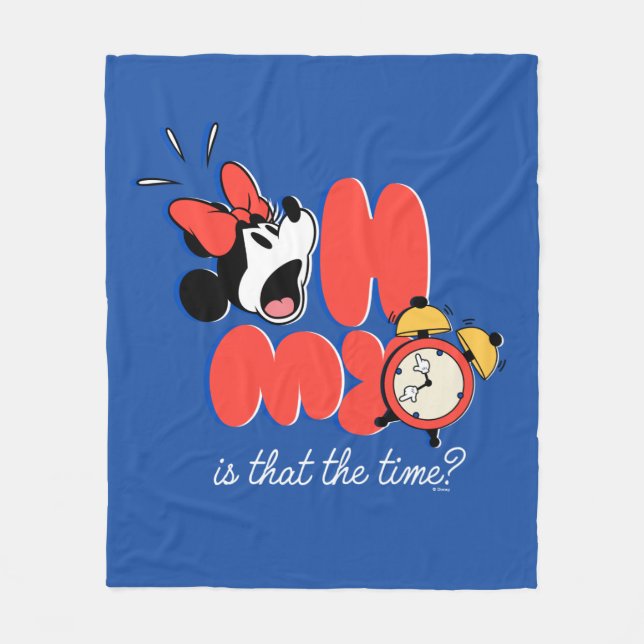 Minnie Mouse Oh My Is That the Time Fleece Blanket (Front)