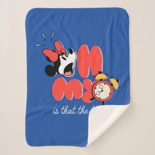 Minnie Mouse Oh My Is That the Time Sherpa Blanket