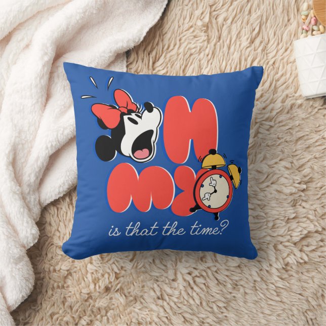 Minnie Mouse Oh My Is That the Time Throw Pillow (Blanket)